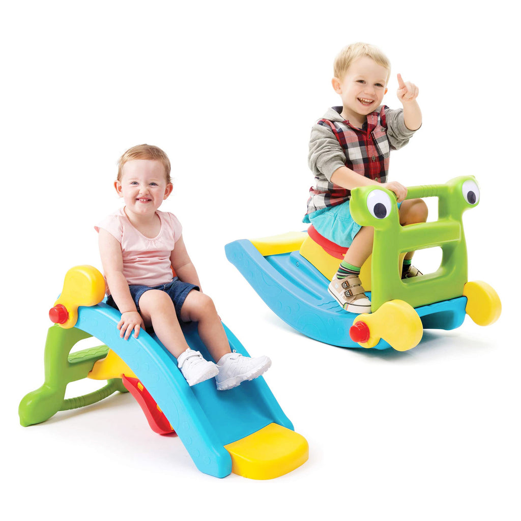 2-in-1 Rocking Horse & Slide | Sports Toys | Indoor and Outdoor - Snug N Play