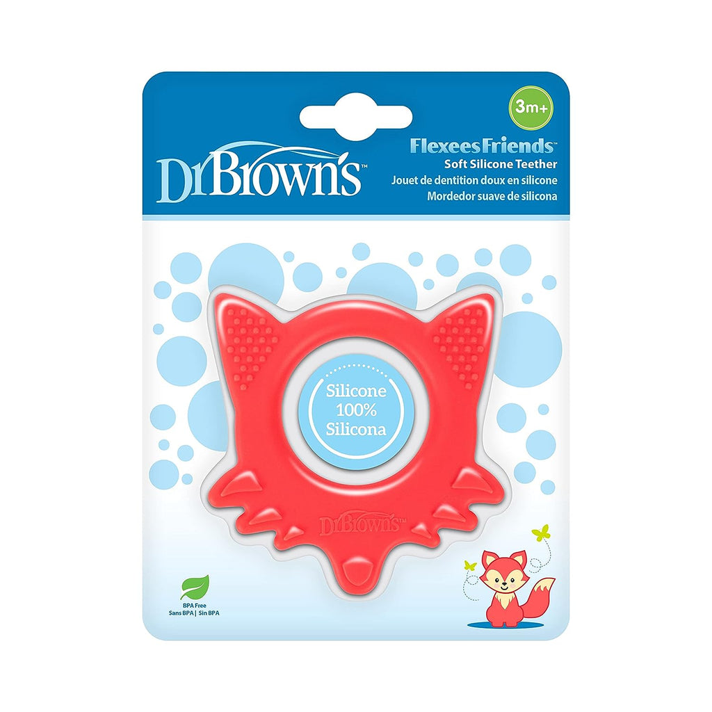 Dr. Brown's Red Flexees Friends Silicone Fox Teether - Snug N Play