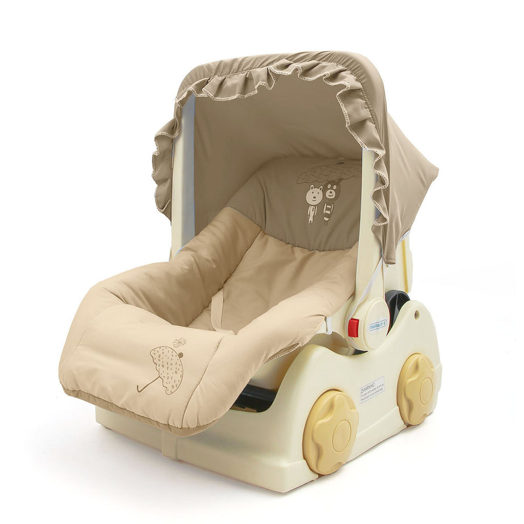 3 in 1 Light Brown Baby Carry Cot and Baby Car Seat