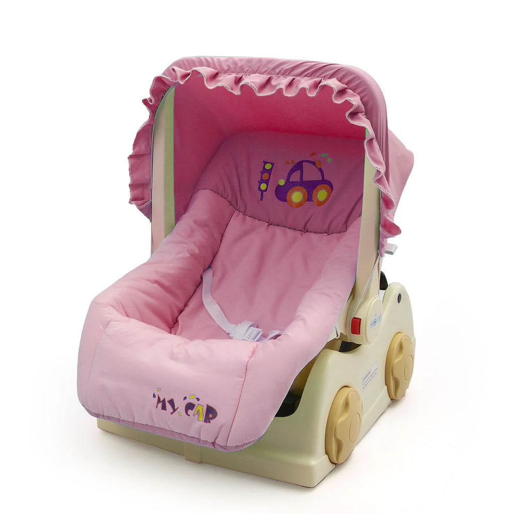 3 in 1 Pink Baby Carry Cot and Baby Car Seat