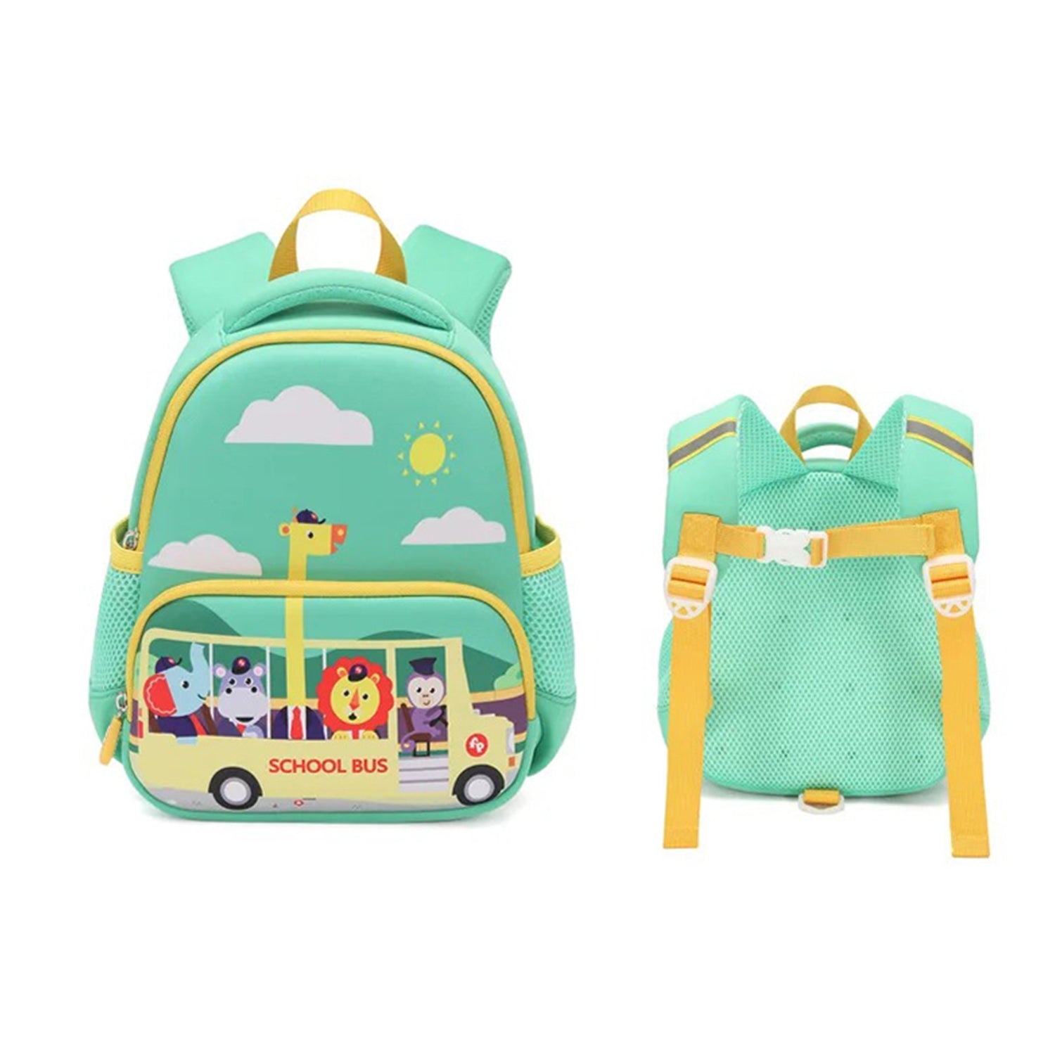 Toddler Bags School Bus Backpack Juniors School Bus Print 3-Piece