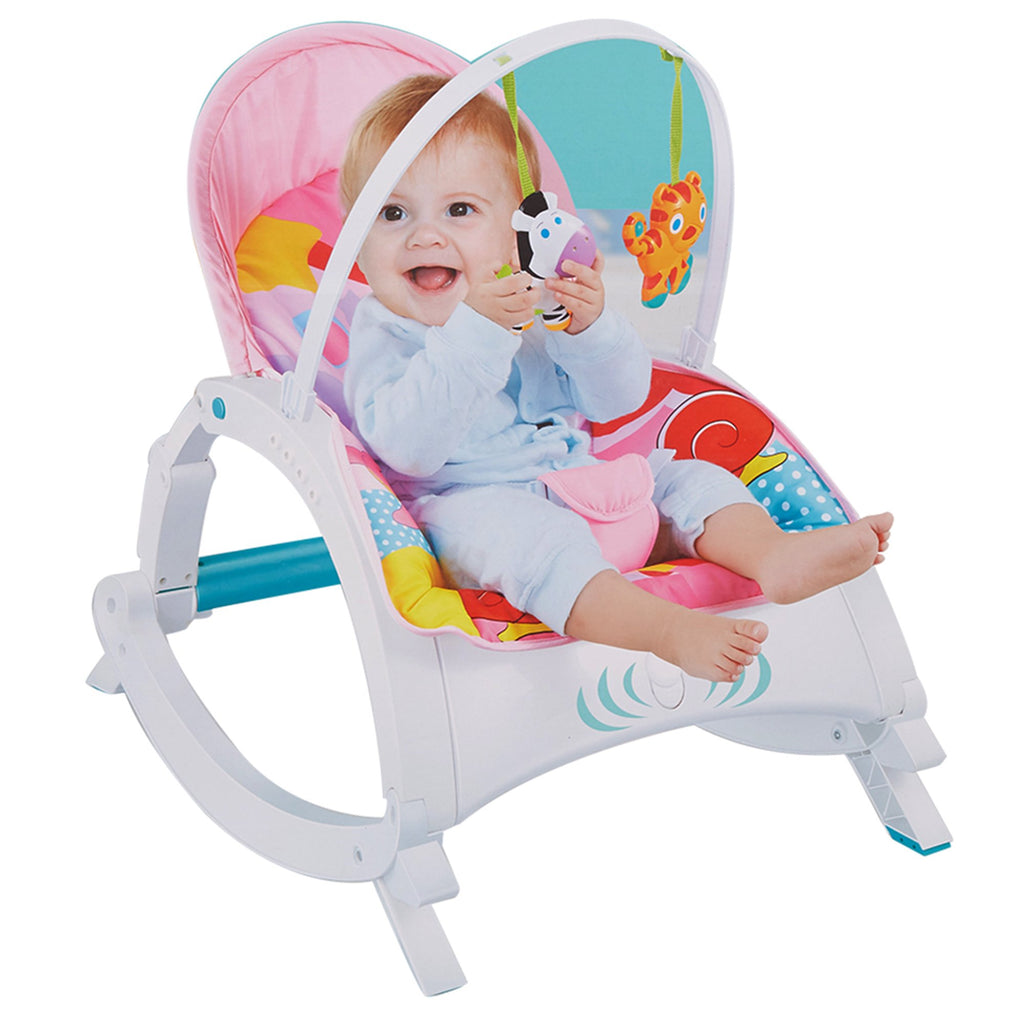 Baby Pink Toddler Portable Rocker with Vibration - Snug N Play