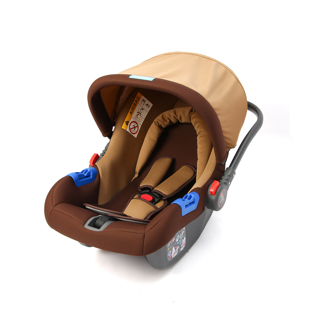 2 in 1 Brown Baby Carry Cot and Baby Car Seat