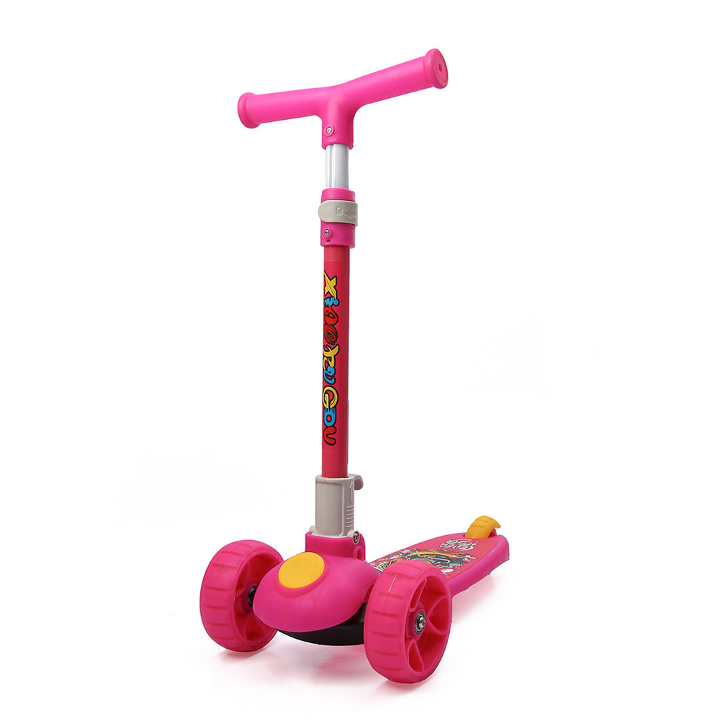 Kick Pink Scooter for Kids | Height Adjustable | Foldable | Aluminum | Open Wheels - Snug N Play