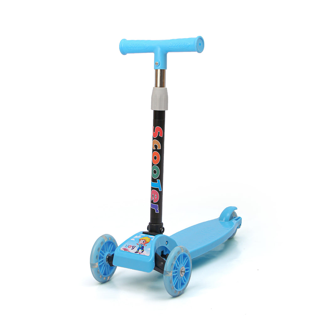 Kick Blue Scooter for Kids | 2-8 Yrs | Height Adjustable | Foldable - Snug N Play