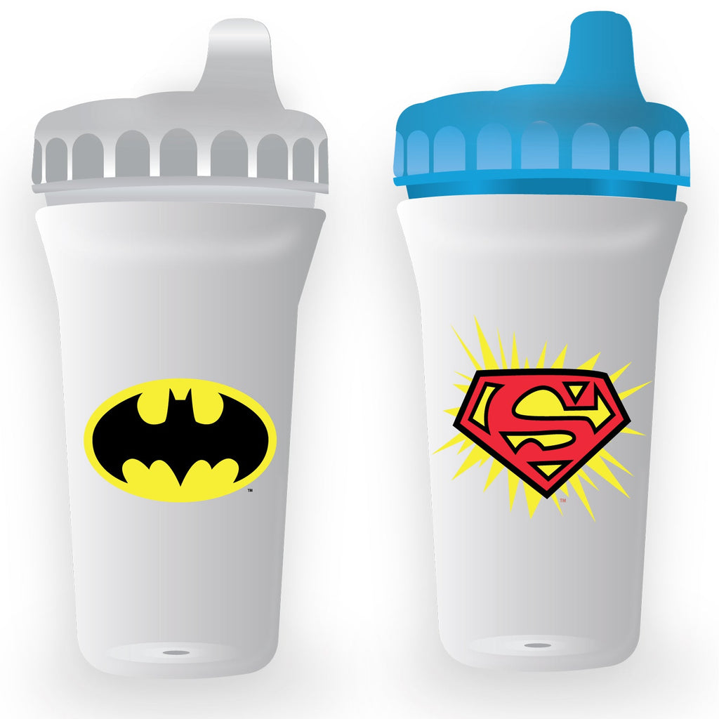 Batman/Superman Baby Sippy Cup | 12 Months+, 300ml, Pack of 2 - Snug N' Play