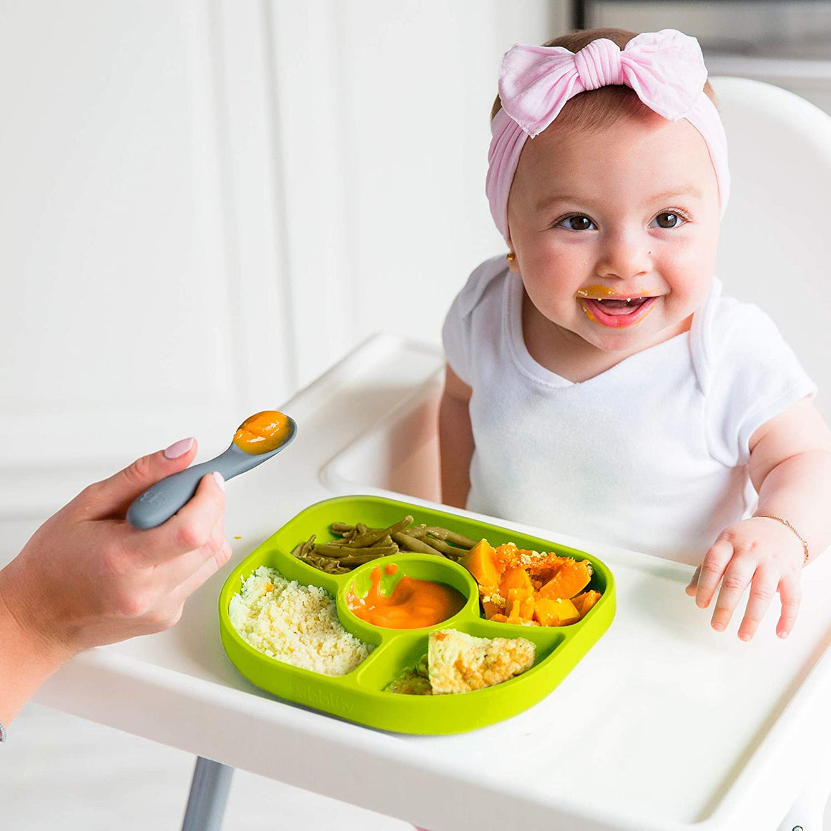 Upward Baby Suction Plates & Bowls for Baby -Toddler Essentials Silicone  Baby Plate & Bowl with 2 Baby Spoons Self Feeding 6 Months - Kids Plates  Baby