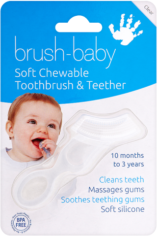 Brush baby chewable store toothbrush and teether