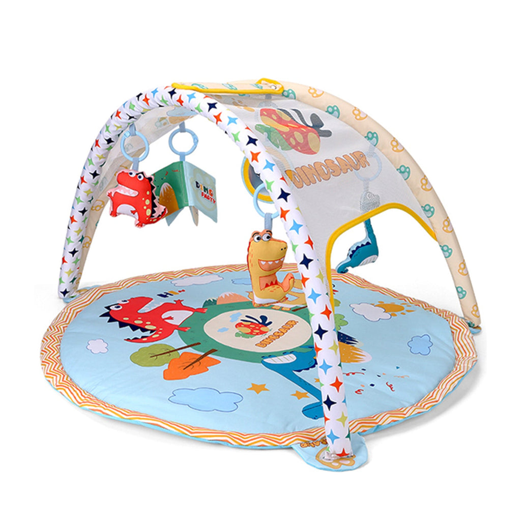 Dino Party Baby Gym Activity Play Mat with Hanging Toys & Cloth Book - Snug N play