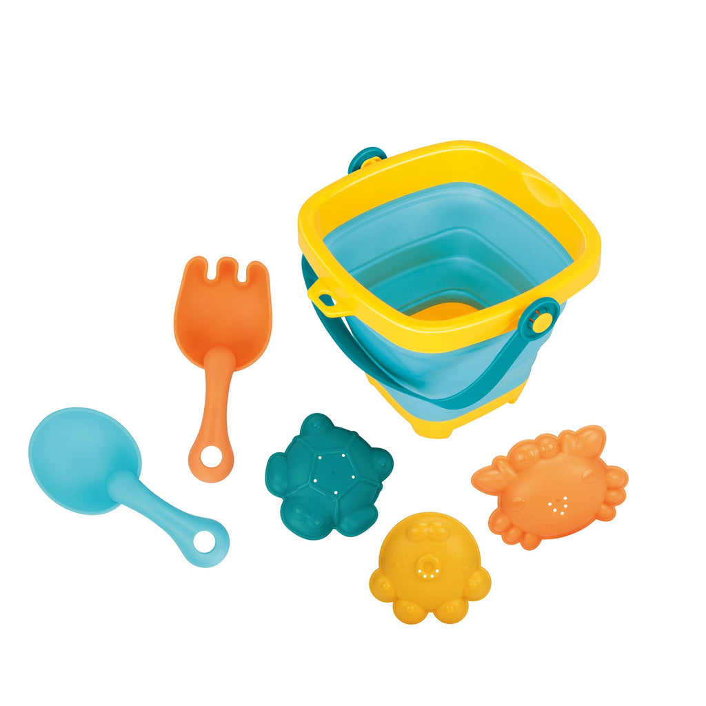 Huanger 5-Piece Bath Beach Toy Set With Folding Bucket - Snug N Play