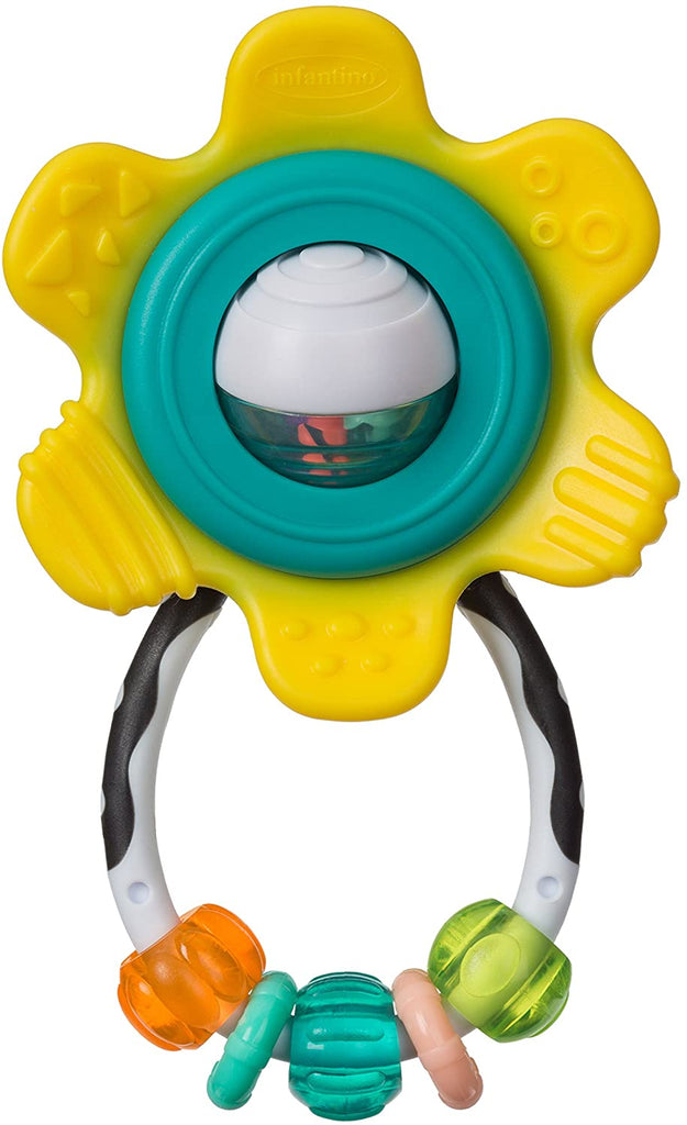 Infantino Spin & Rattle Teether Yellow Toys - Snug N Play