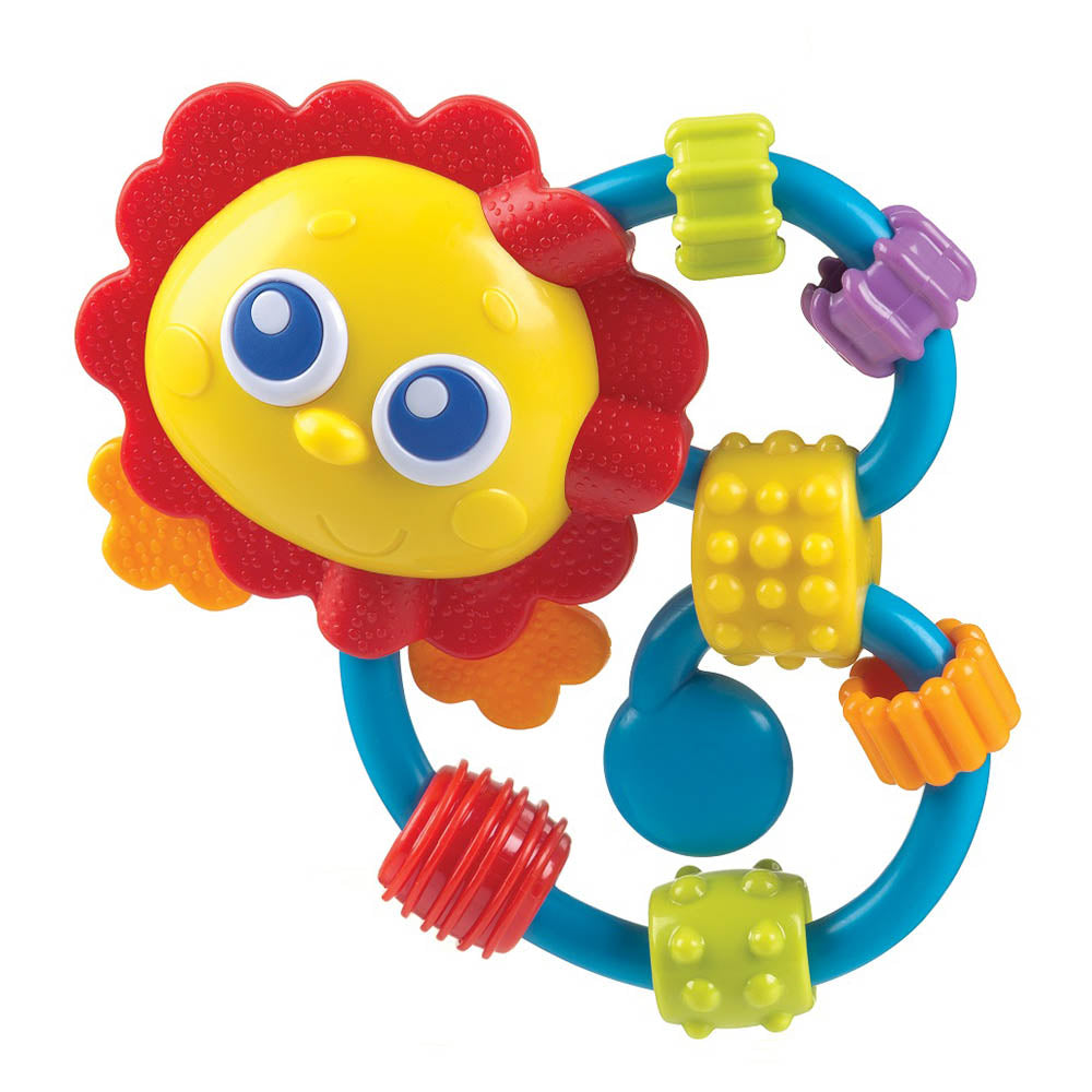Playgro Curly Critter Lion Rattling Teether - Snug N Play