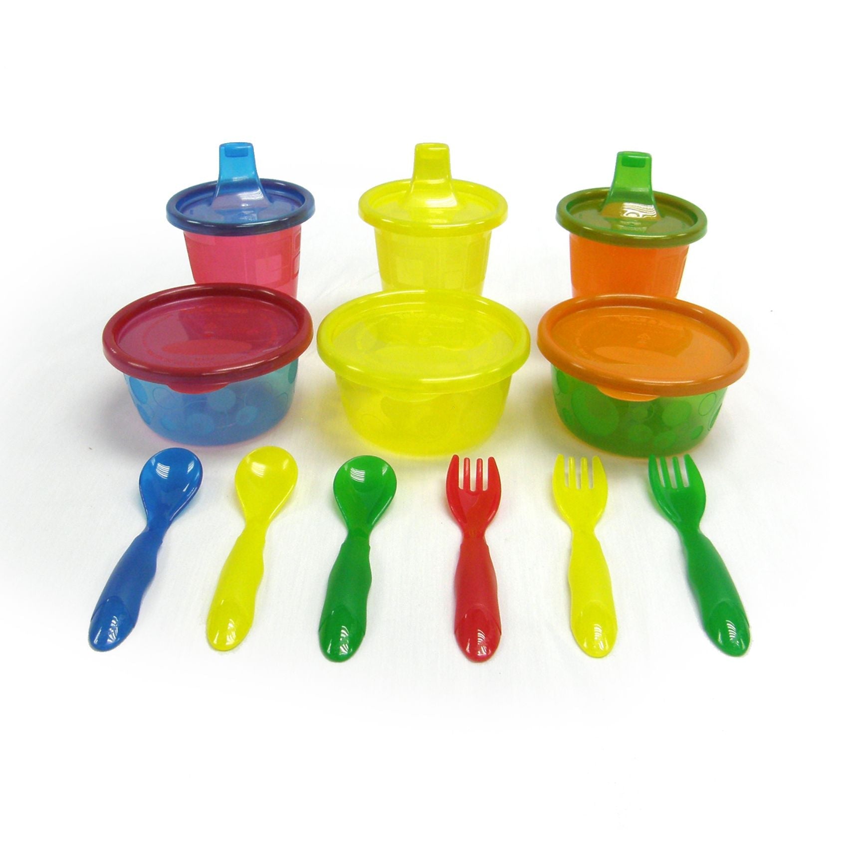 The First Years Take & Toss Bowl, Sippy Cup and Silverware Set