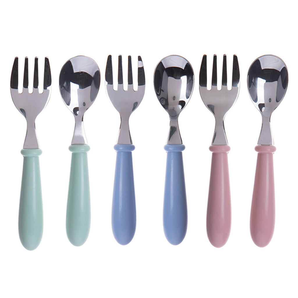 Mumlove Stainless Steel Fork & Spoon Set With Storage Box