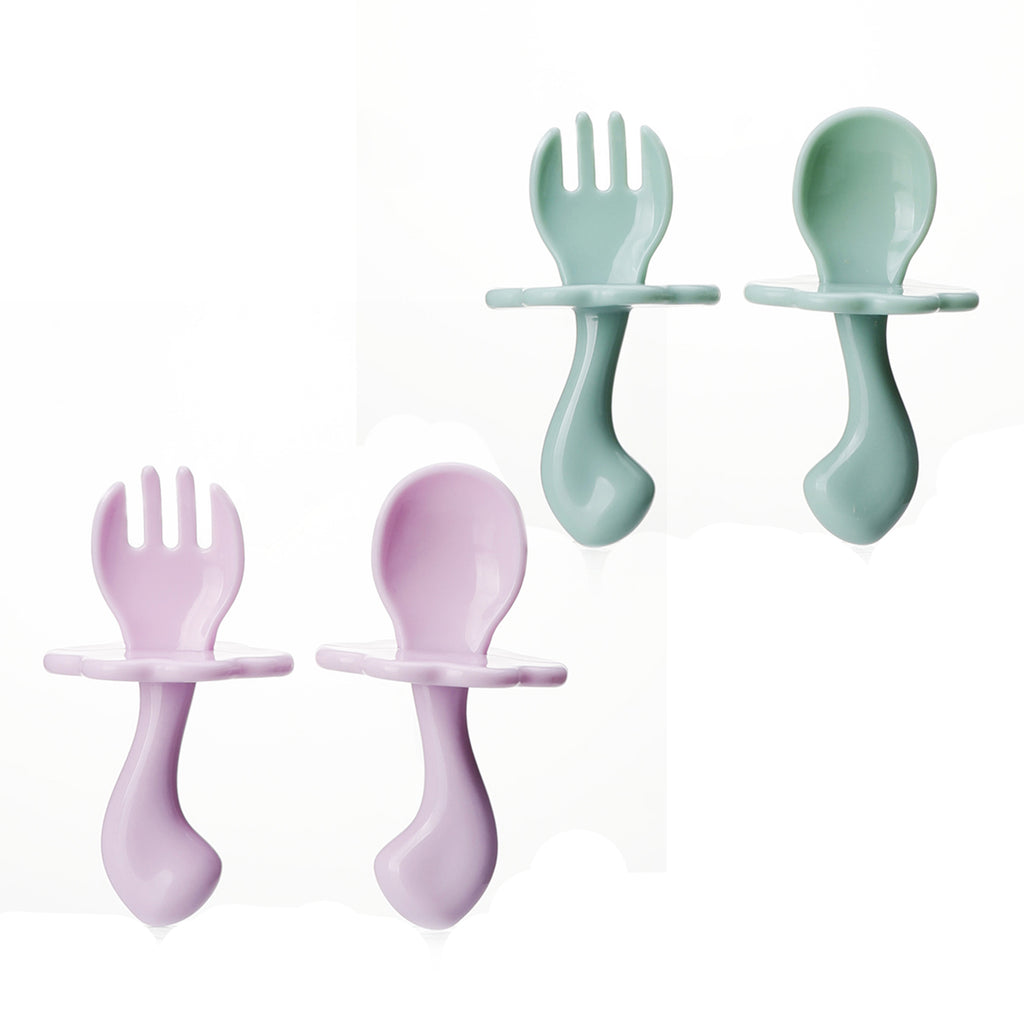 Mumlove Baby Self-Feeding Spoon & Fork Set for Baby-Led Weaning