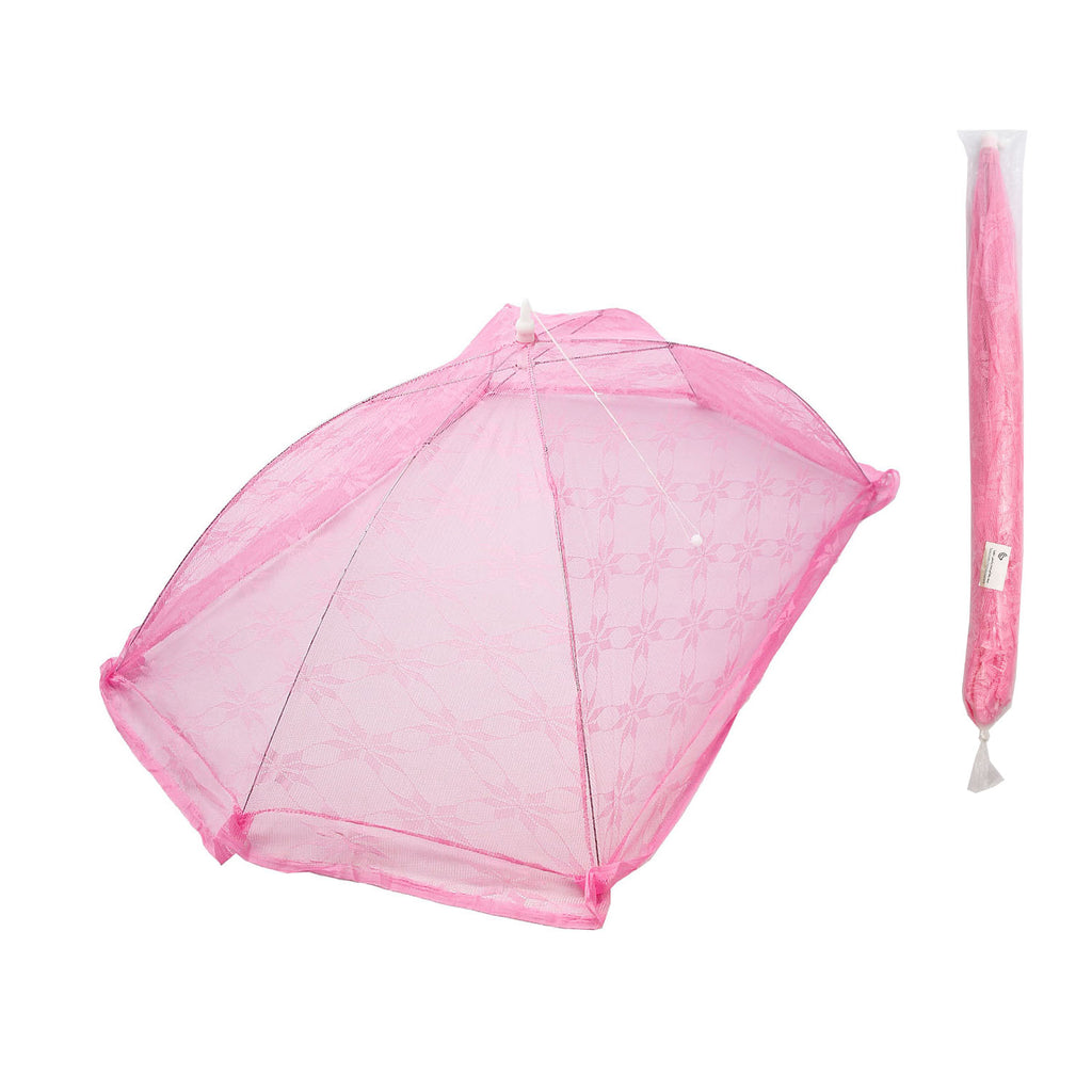 Foldable Umbrella Mosquito Net for Baby Safety - Pink