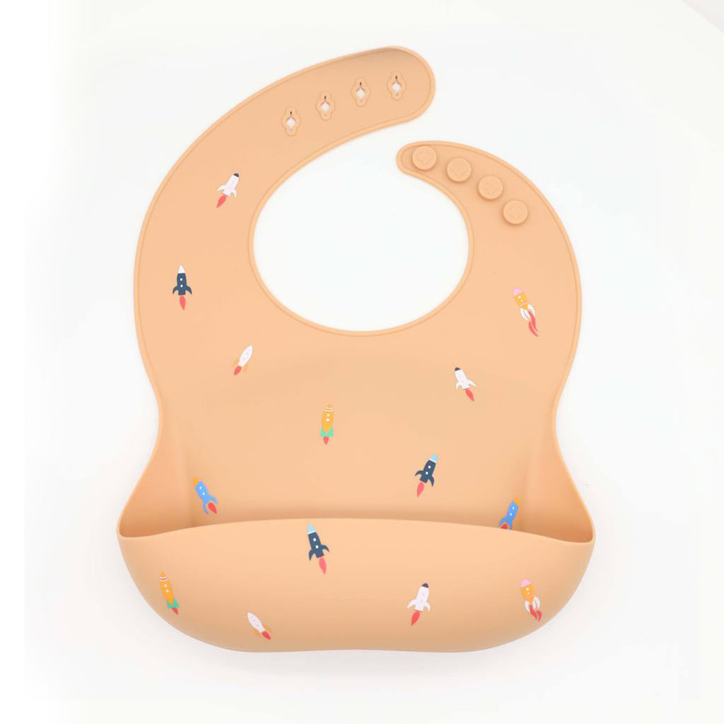 Mumlove Silicone Baby Bib - Rocket