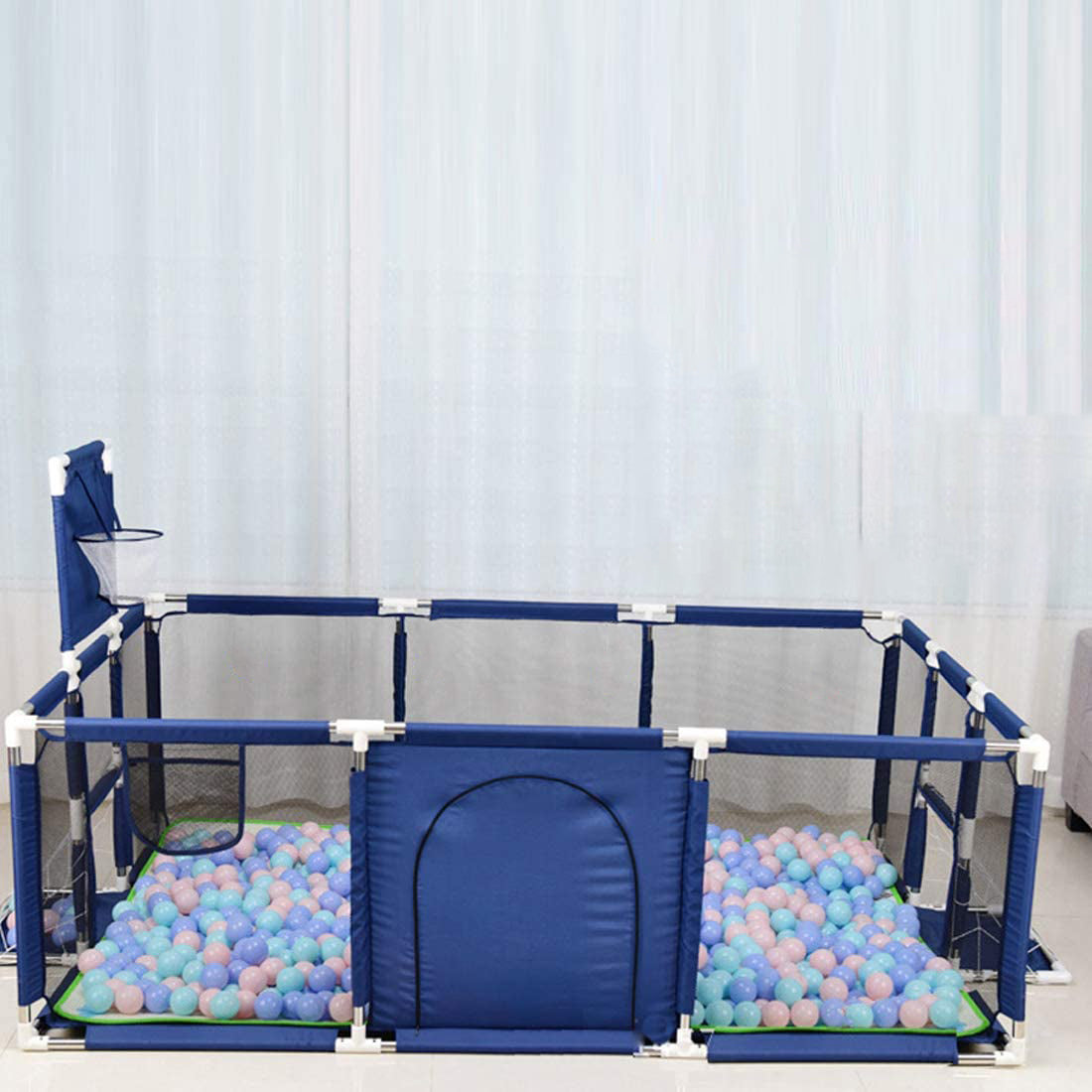 Babyip Extra Large Playpen | Play Yard for Babies | Football | Basketball |  Blue Online in Pakistan – Snug N' Play