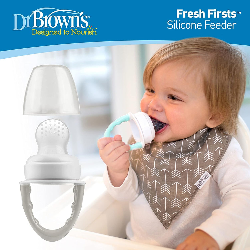 Dr. Brown’s Fresh Firsts Silicone Feeder | Fruit Pacifier | Mint Green