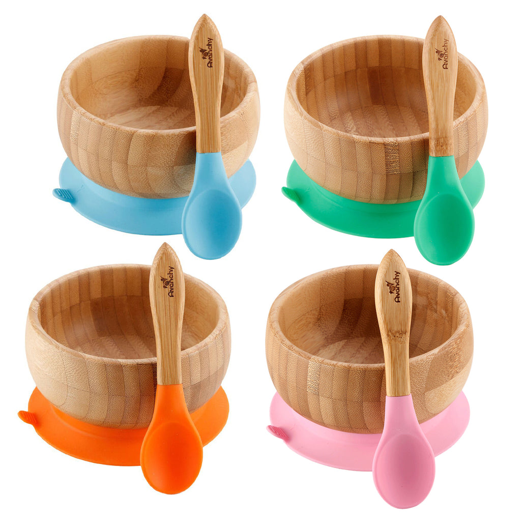 Avanchy Bamboo Suction Baby Bowl & Spoon