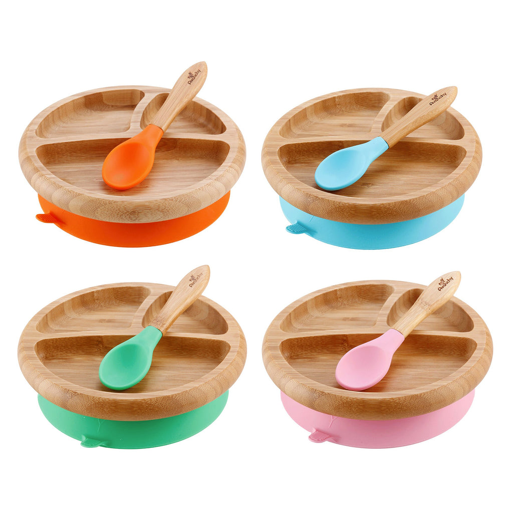 Avanchy Bamboo Suction Baby Plate & Spoon