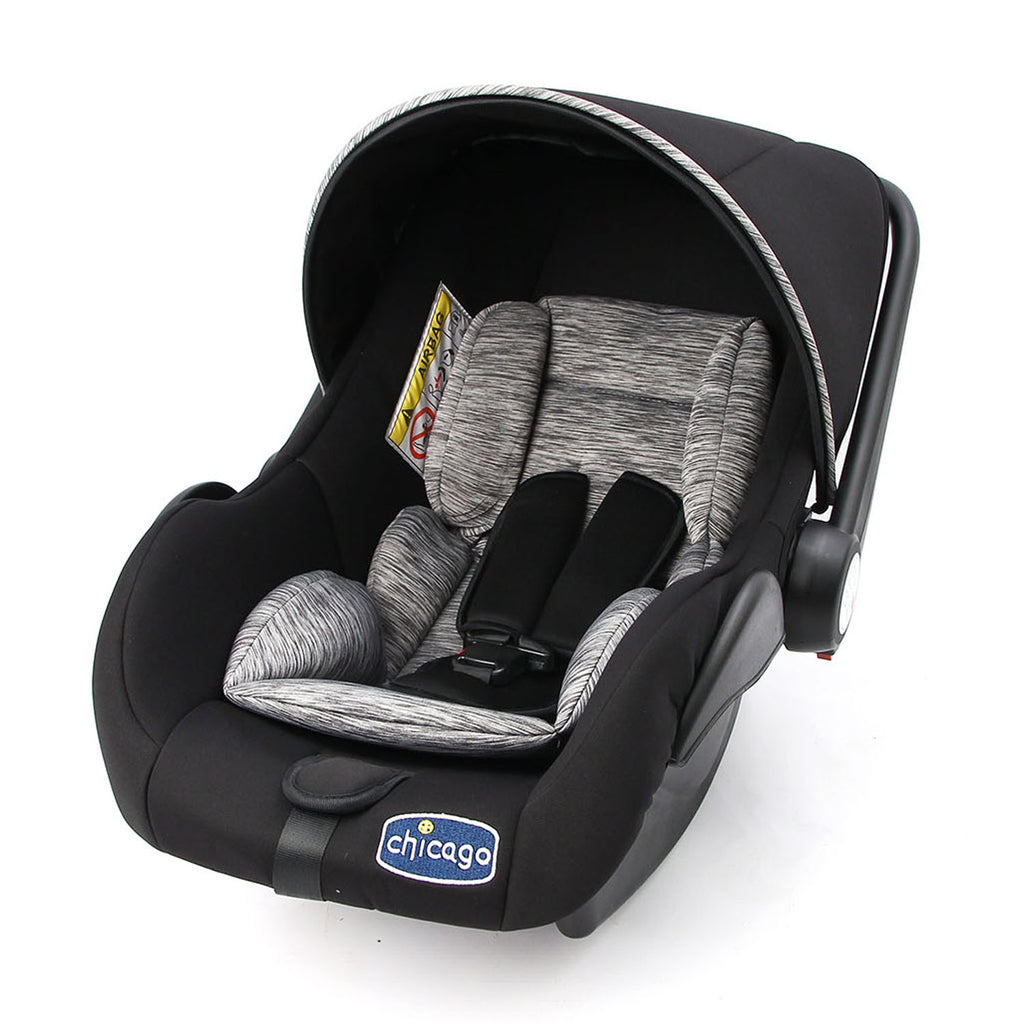 Baby Carry Cot & Car Seat - Black/Grey