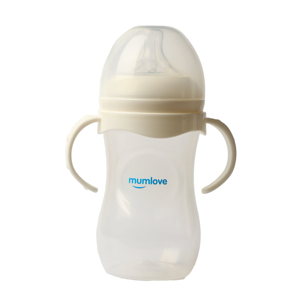 Mumlove Wide Neck Anti-Colic Feeding Bottle with Handles – 260ml - Snug N Play