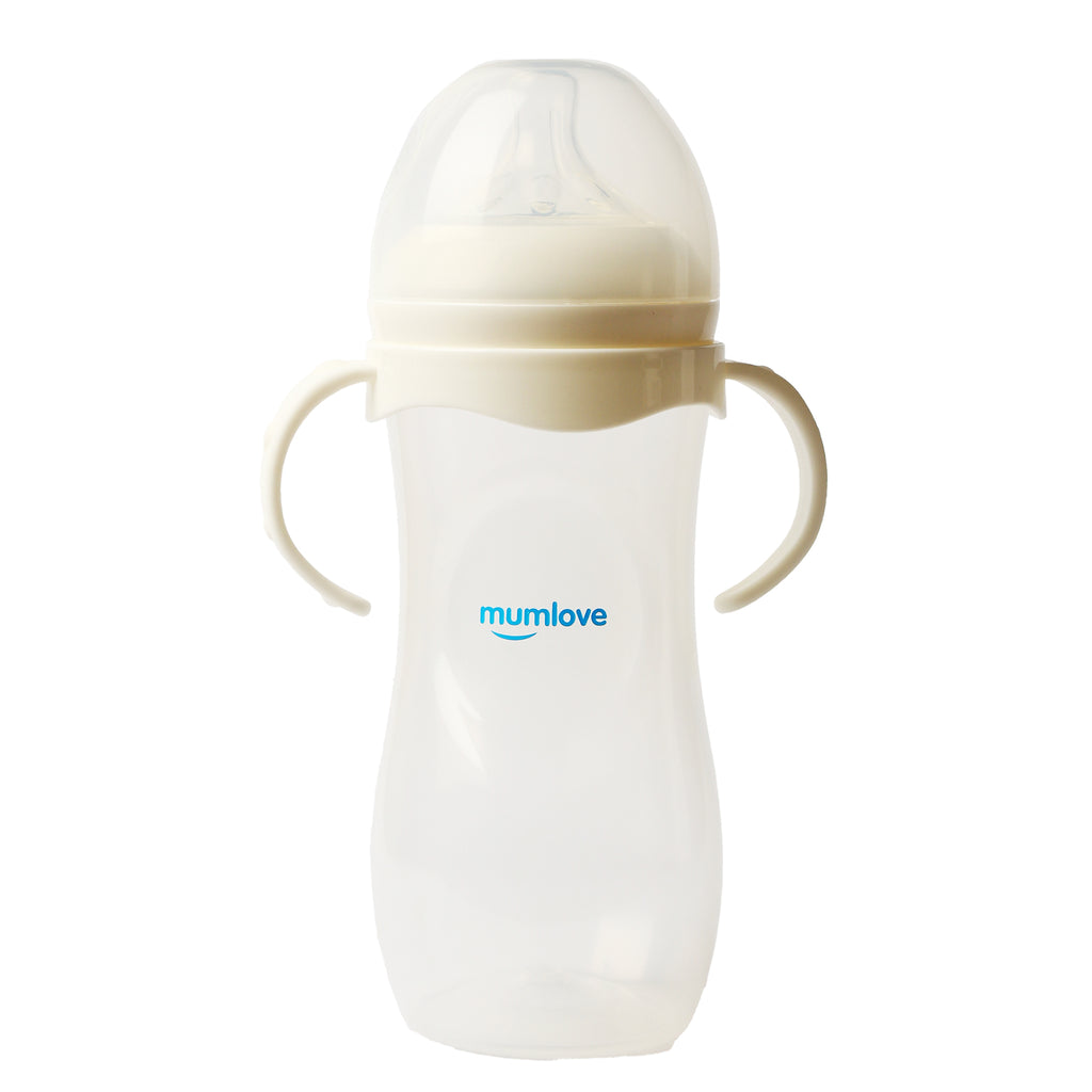 Mumlove Wide Neck Anti-Colic Feeding Bottle with Handles – 330ml - Snug N Play