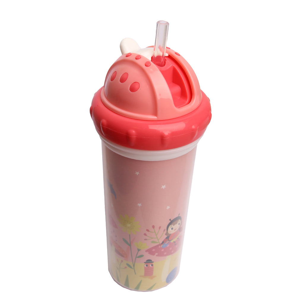 Mumlove Baby Straw Sipper Cup | Double layer PP Thermal Water Cup | 260ml