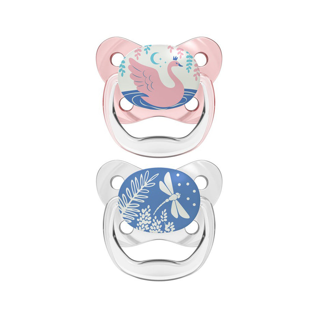 Dr. Brown's PreVent Glow in the Dark Pacifier Pink (Stage 1: 0-6M)