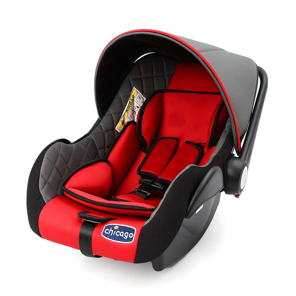 Baby Carry Cot & Car Seat - Red/Grey