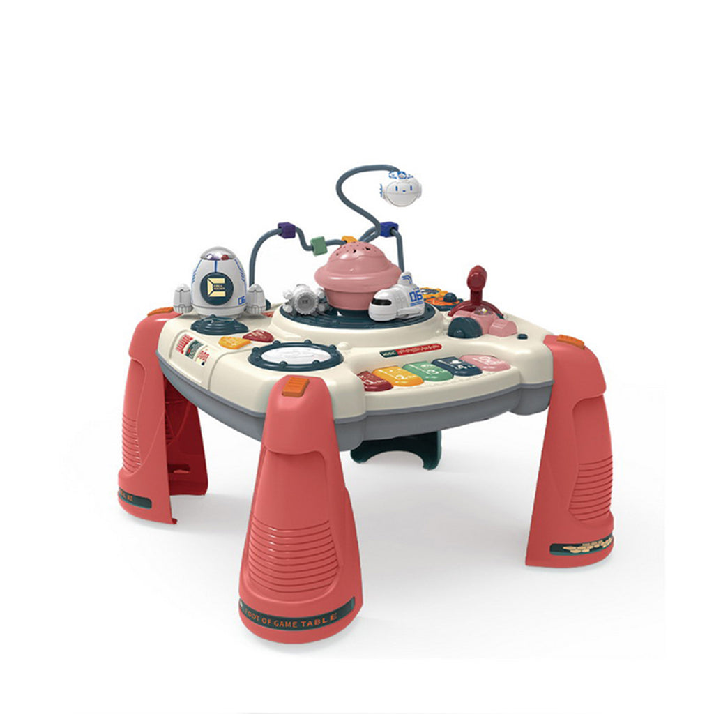 Spaceship 2-in-1 Pink Multifunctional Baby Activity Educational Table & Building Block Table - Snug N Play