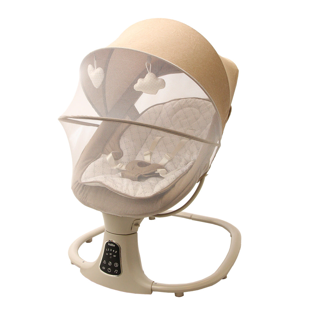 Kidilo Baby Smoothing Swing Chair | Vibration | Canopy | Toy Bar