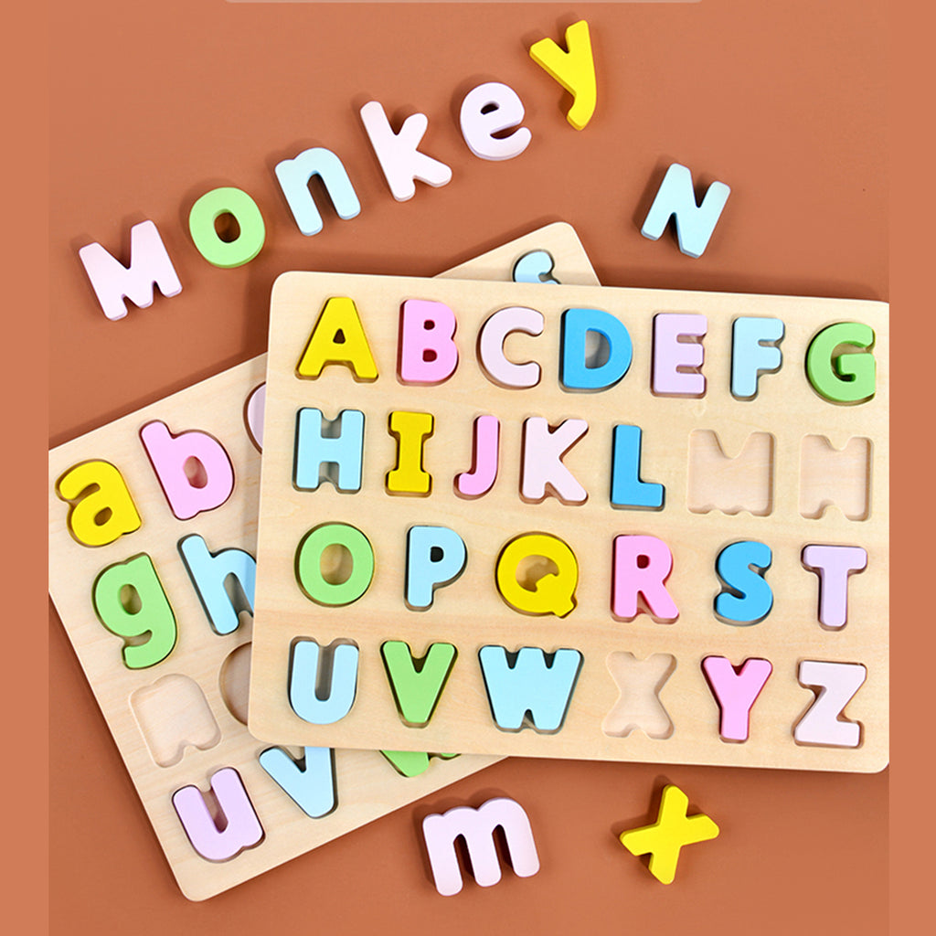 Wooden Alphabet Puzzle Toy for Toddlers