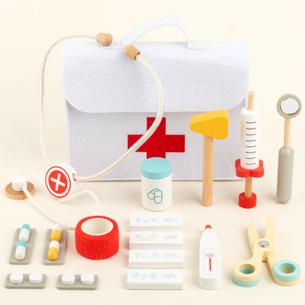 Wooden Medical Toy Kit for Kids