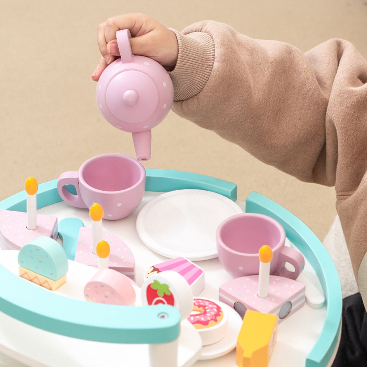 Kids wooden tea trolley new arrivals