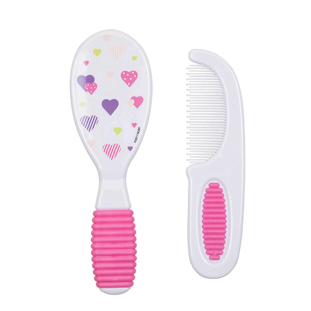 Buy Nuby Baby Grooming Comb & Brush Set BPA free - Pink Online in Pakistan