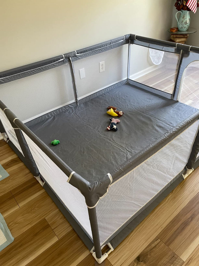 Baby Playpen with Safety Gates, Infant Activity Center Play Yard 