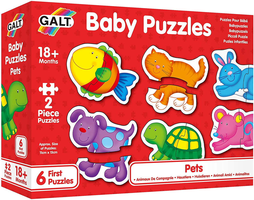 Galt Baby Puzzles Pets | 6 First Puzzles | 18M+