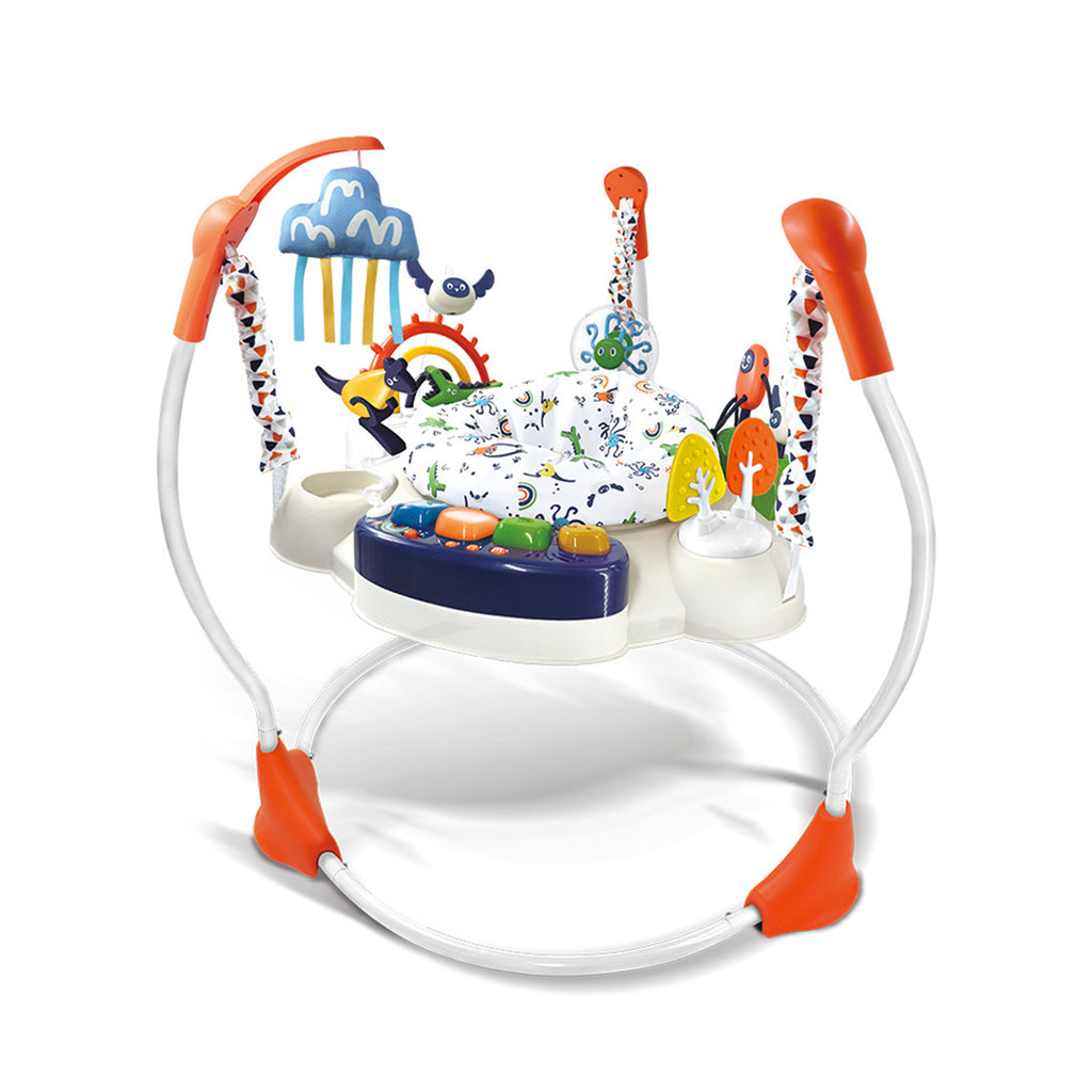 Konig Kids 3-in-1 Multifunctional Play Activity Center Baby Jumper Walker, Orange