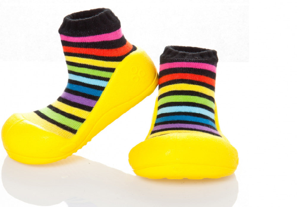 Attipas First Baby Shoes | Rainbow Yellow