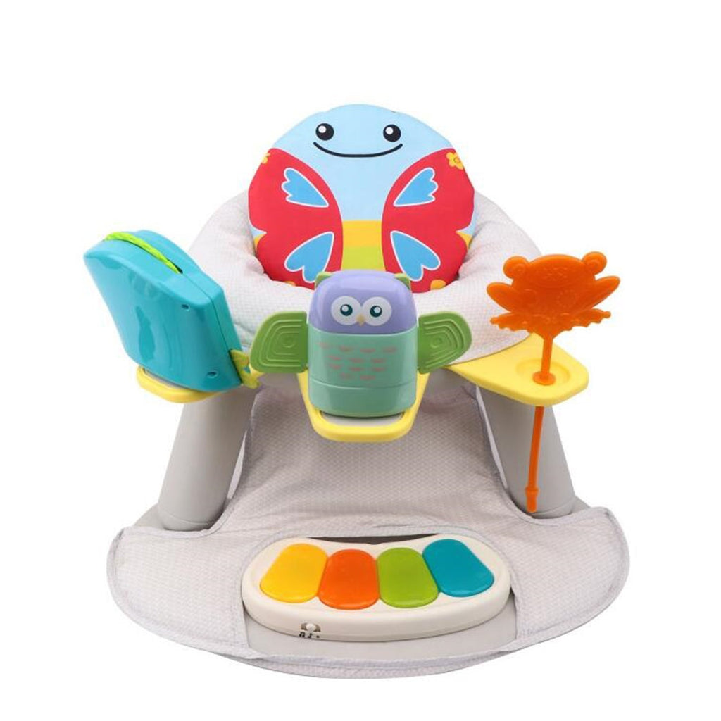 Baby Floor Seat 2-In-1 Activity Dining Chair with Pedal Piano & Toys | Butterfly