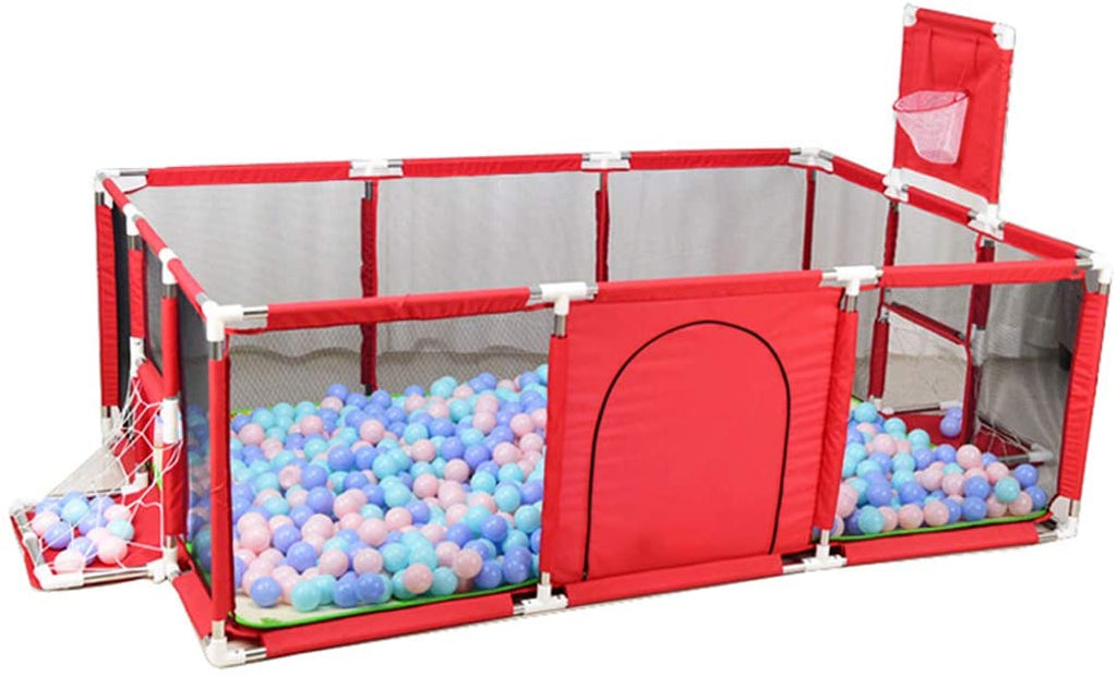 Babyip Extra Large Playpen | Play Yard for Babies | Football | Basketball | Red - Snug N' Play