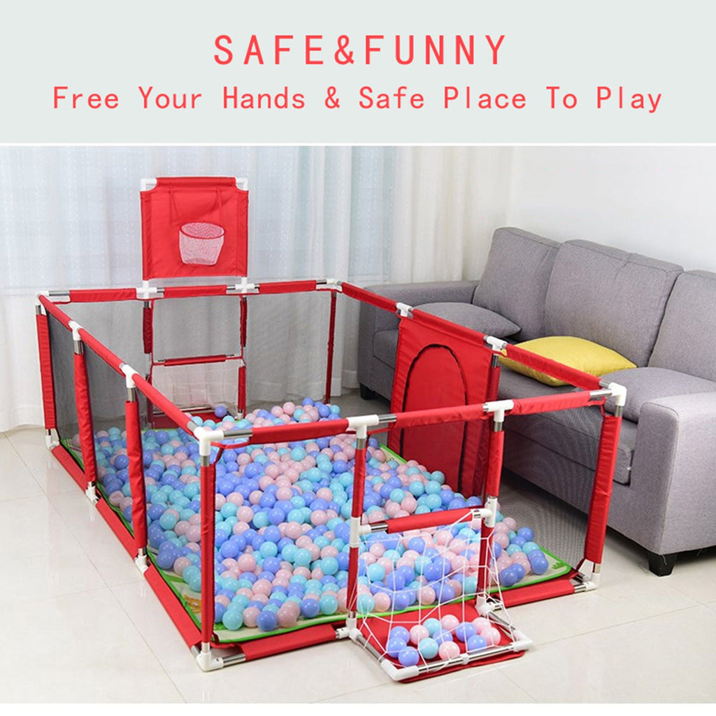 Babyip Extra Large Playpen Play Yard for Babies Football
