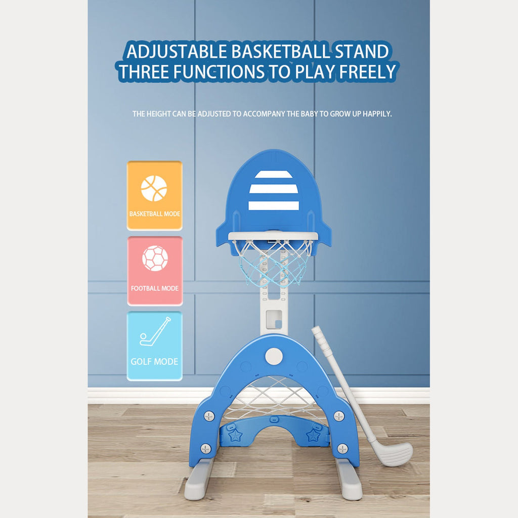 COZONY 7-in-1 Toddler Slide & Swing Set, Cactus Playground With Adjustable Swing, Climber & Basketball Hoop, Ages 1-3 - View #2