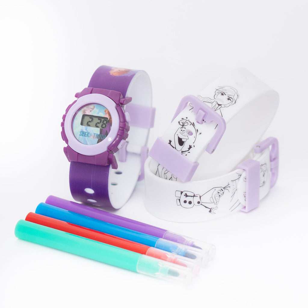 Disney Frozen II Kids Girls Digital Watch Gift Set - Snug N' Play