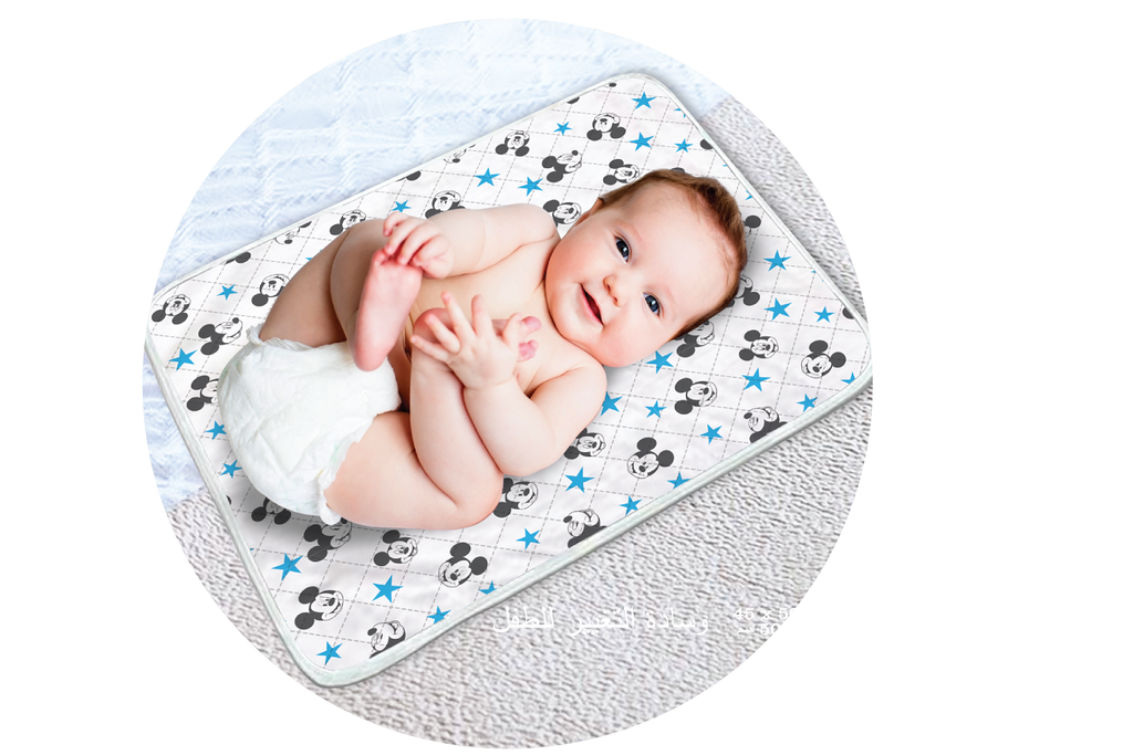 Disney Mickey Mouse Print Changing Mat - Blue - Snug N' Play