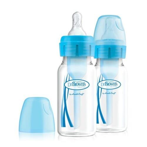 Dr. Brown's 4oz, 2-Pack Narrow Options+ Anti-Colic Baby Bottle - Blue - Snug N' Play