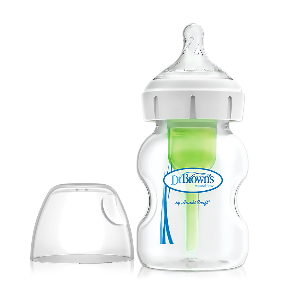 Dr. Brown's 5oz, Wide-Neck Options+ Anti-Colic Baby Bottle - White