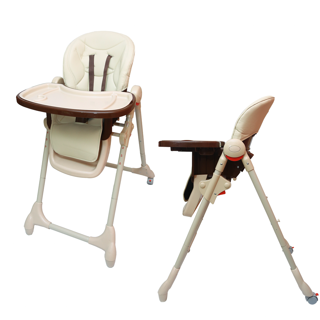 Leather baby high best sale chair